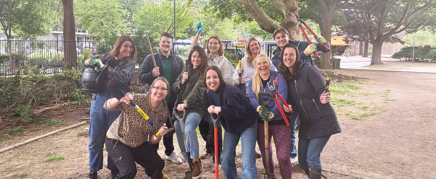 Planting positivity: SES joins Leaves Breathe for a day of community gardening